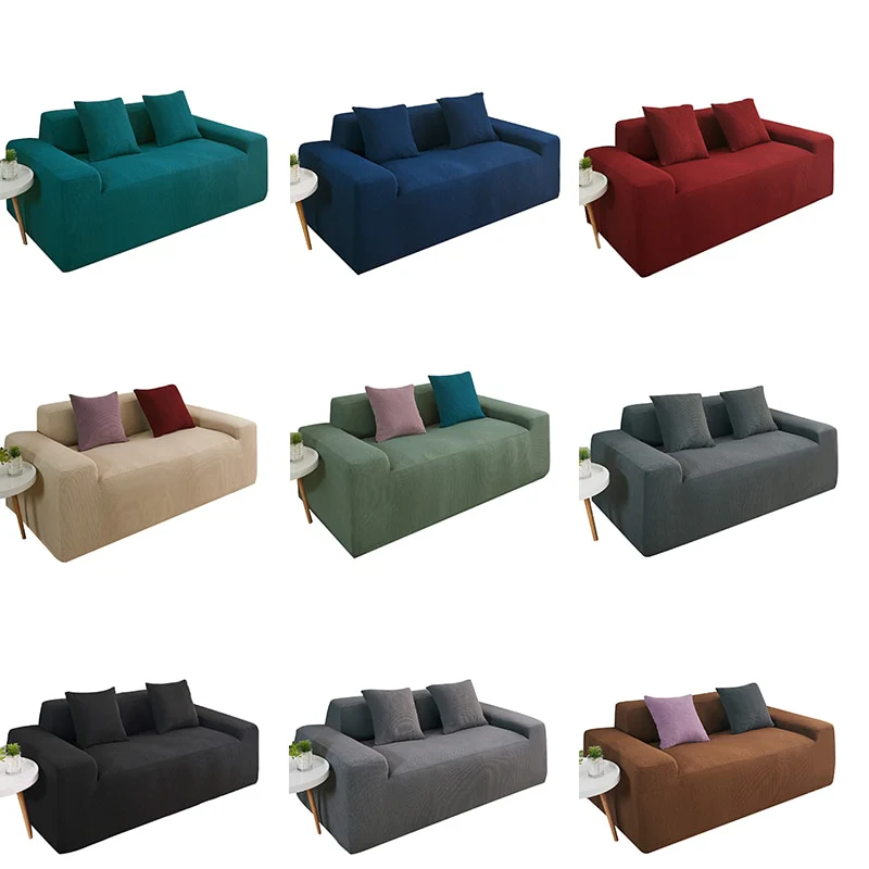 1/2/3/4 Seat Sofa Cover Waterproof Solid Color High Stretch Slipcover All-inclusive Elastic Couch Cover Sofa Covers Waterproof Dustproof Couch Covers - Image 4