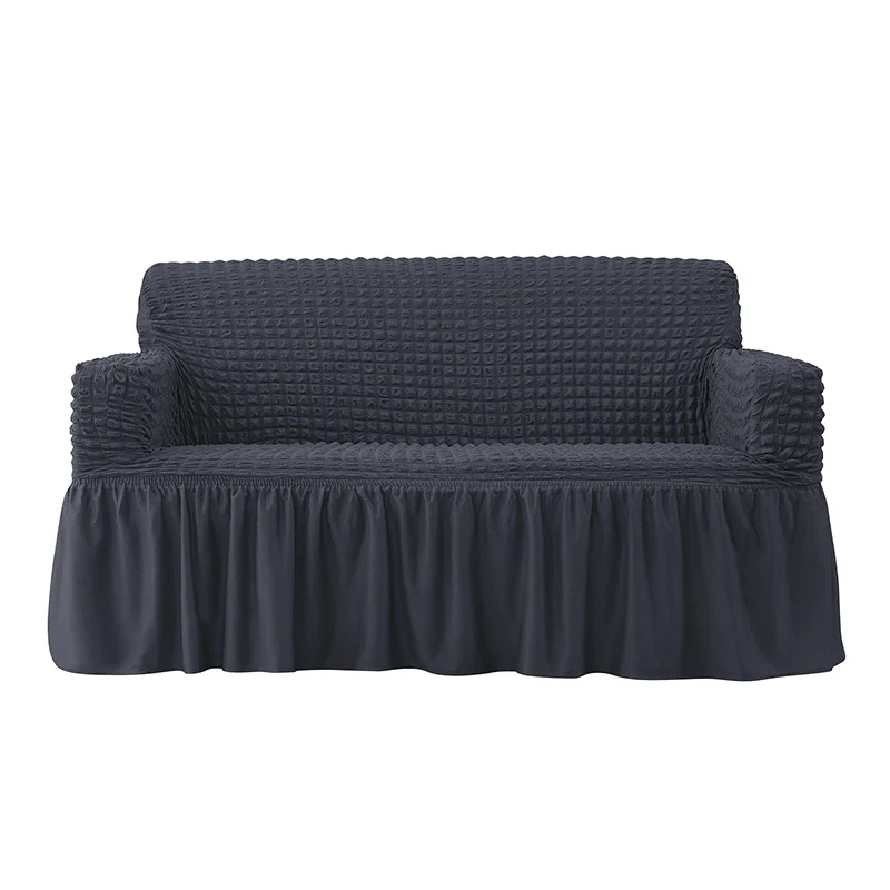 1/2/3/4 Seater Plaid Seersucker Sofa Covers Stretch Couch Cover Thick Corner Sofa Slipcover Protector Elastic Armchair Cover - Image 15