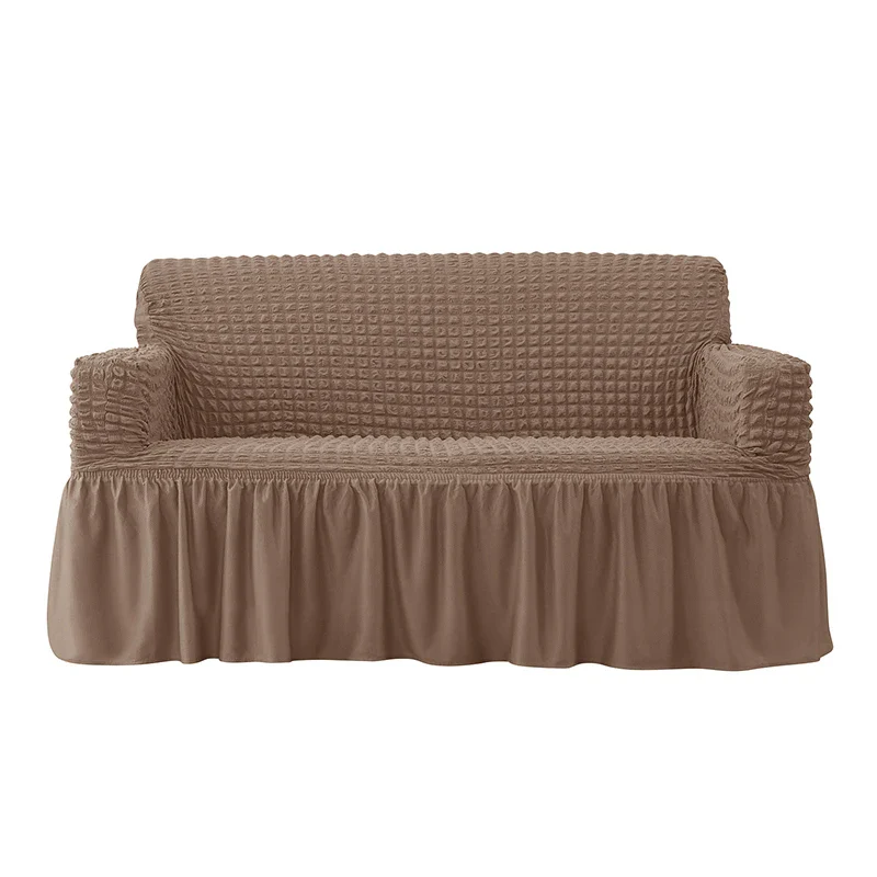 1/2/3/4 Seater Plaid Seersucker Sofa Covers Stretch Couch Cover Thick Corner Sofa Slipcover Protector Elastic Armchair Cover - Image 8