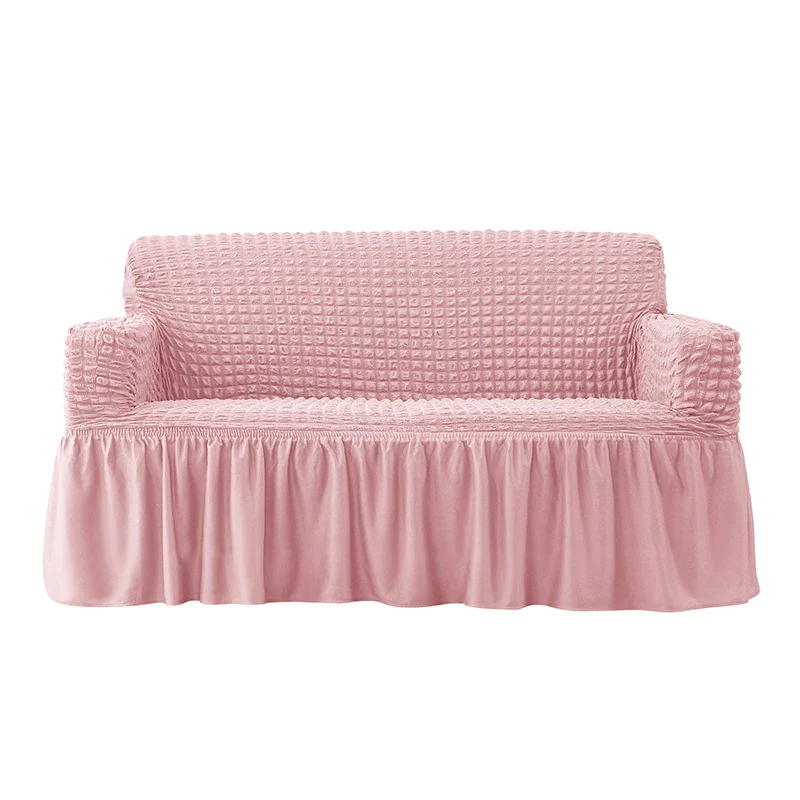 1/2/3/4 Seater Plaid Seersucker Sofa Covers Stretch Couch Cover Thick Corner Sofa Slipcover Protector Elastic Armchair Cover - Image 9
