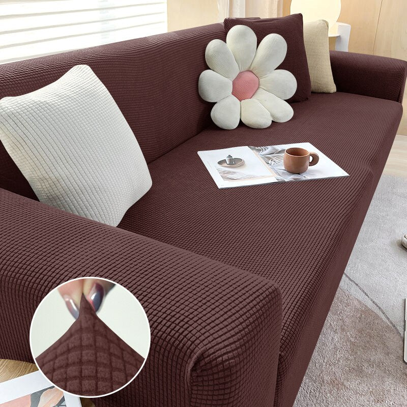 1/2/3/4 Seater Polar Fleece Sofa Cover for Living Room Elastic Thick Stretch L-shaped Corner Sofa Cover Slipcover Couch Cover - Image 9