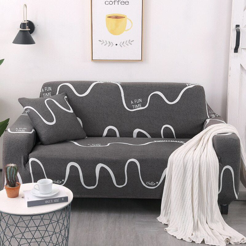 1/2/3/4 Seater Printed Elastic Sofa Covers Stretch Printed Flower Sofa Slipcovers Plaid Sofa Slipcover Sofa Chair Couch Cover Home Decor Covers - Image 19