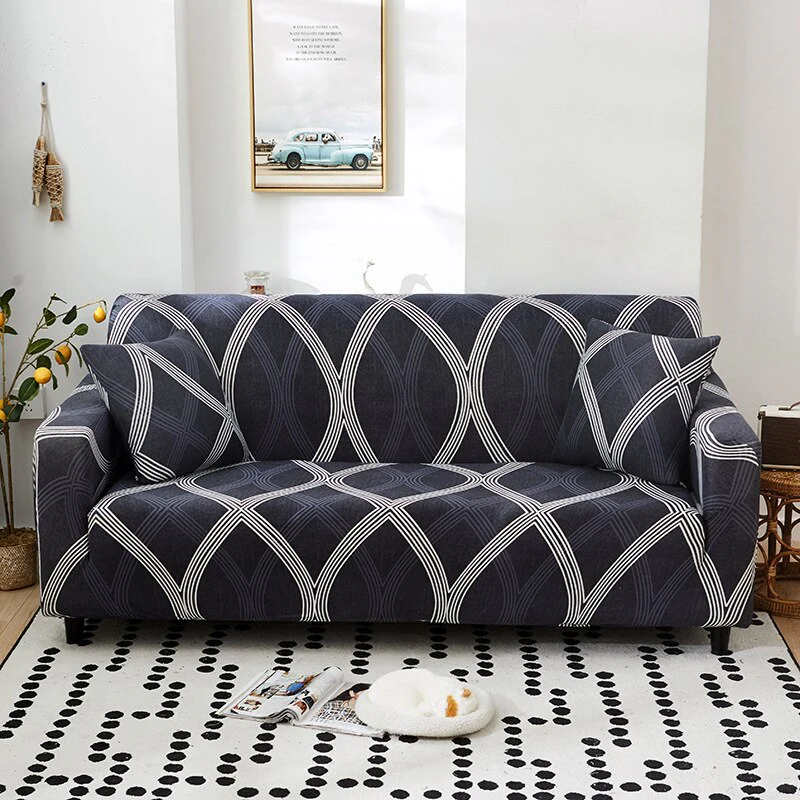 1/2/3/4 Seater Printed Elastic Sofa Covers Stretch Printed Flower Sofa Slipcovers Plaid Sofa Slipcover Sofa Chair Couch Cover Home Decor Covers - Image 30
