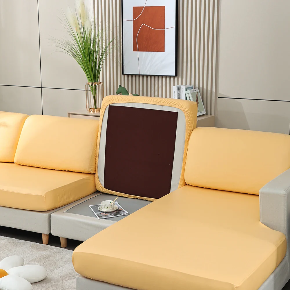 1/2/3/4 Seater PU Leather Elastic Sofa Seat Cushion Covers for Living Room Waterproof Stretch Chair Seat Cover Couch Slipcover - Image 13