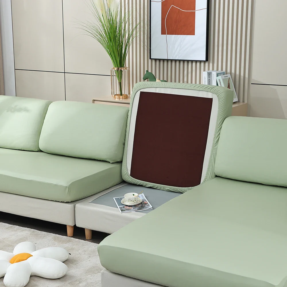 1/2/3/4 Seater PU Leather Elastic Sofa Seat Cushion Covers for Living Room Waterproof Stretch Chair Seat Cover Couch Slipcover - Image 14
