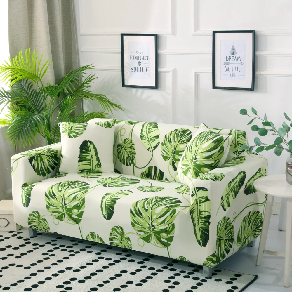 1/2/3/4 Seater Sofa Slipcovers Elastic Green Leaf Sofa Couch Cover Funda Sofa Chair Sofa Covers - Image 14