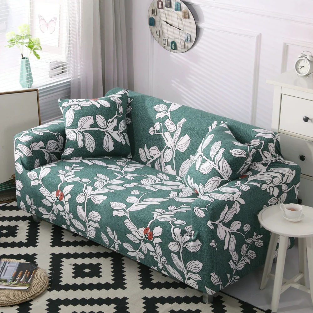1/2/3/4 Seater Sofa Slipcovers Elastic Green Leaf Sofa Couch Cover Funda Sofa Chair Sofa Covers - Image 15