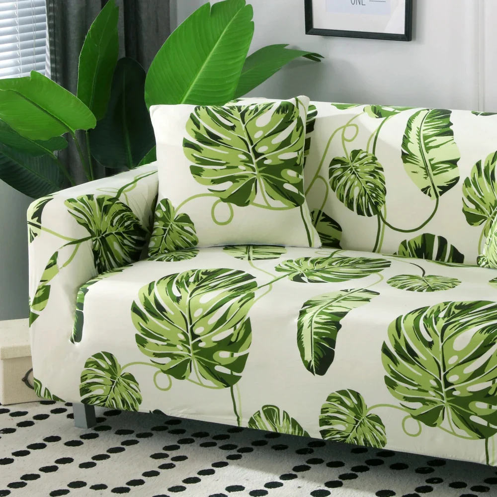 1/2/3/4 Seater Sofa Slipcovers Elastic Green Leaf Sofa Couch Cover Funda Sofa Chair Sofa Covers - Image 4
