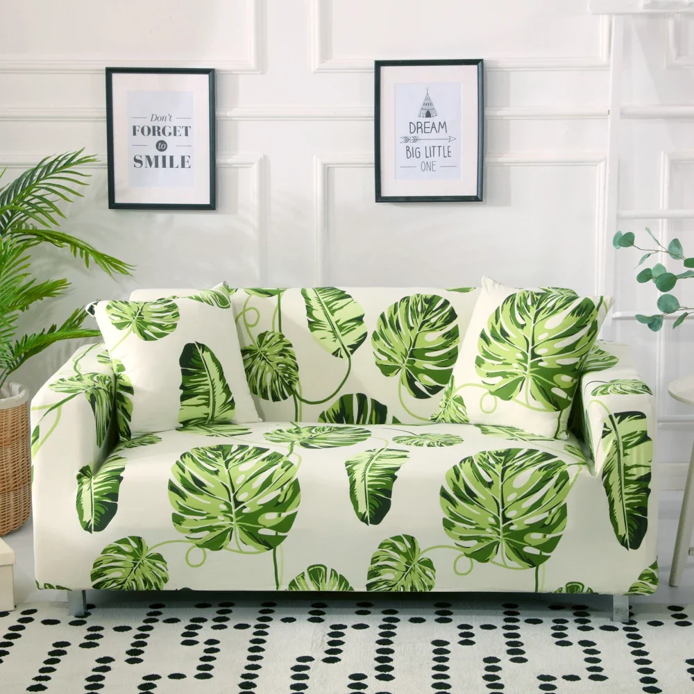 1/2/3/4 Seater Sofa Slipcovers Elastic Green Leaf Sofa Couch Cover Funda Sofa Chair Sofa Covers - Image 5