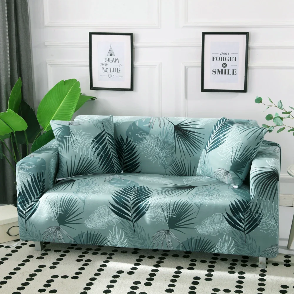 1/2/3/4 Seater Sofa Slipcovers Elastic Green Leaf Sofa Couch Cover Funda Sofa Chair Sofa Covers - Image 6