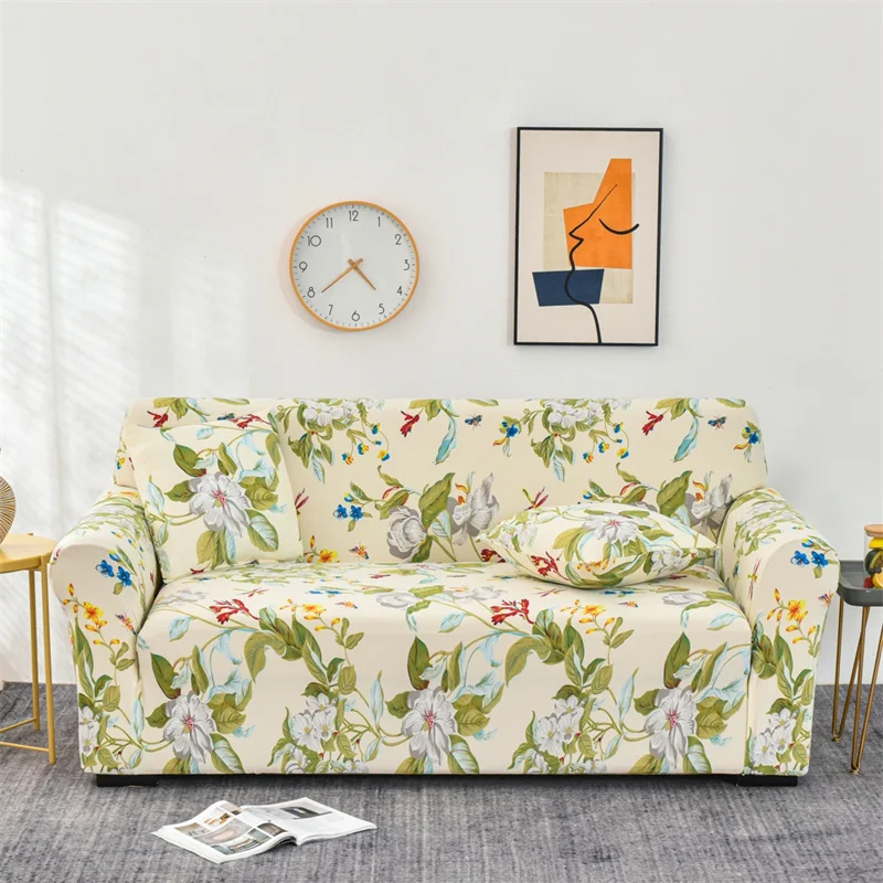 1/2/3/4 Seater Sofa Slipcovers Elastic Green Leaf Sofa Couch Cover Funda Sofa Chair Sofa Covers - Image 8