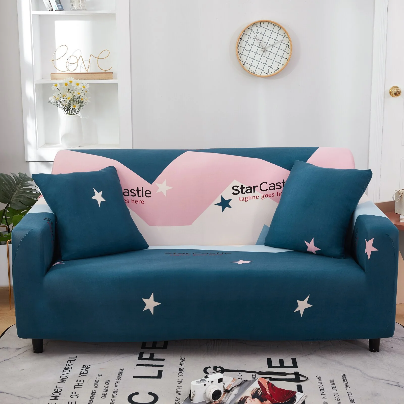 1/2/3/4seats Elastic Magic Sofa Cover Sofa All-inclusive Polyester Modern Elastic Corner Couch Slipcover Elastic 1/2/3/4 Seater L-Style Sofa Cover - Image 18