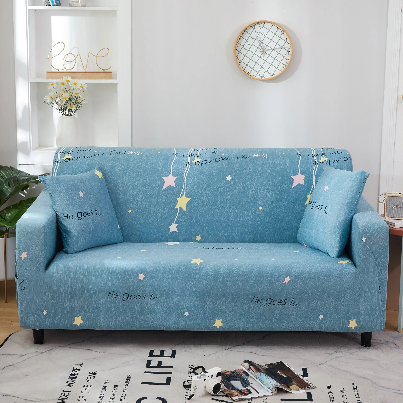 1/2/3/4seats Elastic Magic Sofa Cover Sofa All-inclusive Polyester Modern Elastic Corner Couch Slipcover Elastic 1/2/3/4 Seater L-Style Sofa Cover - Image 21