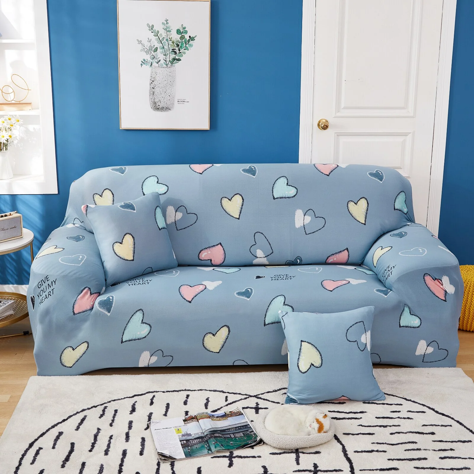 1/2/3/4seats Elastic Magic Sofa Cover Sofa All-inclusive Polyester Modern Elastic Corner Couch Slipcover Elastic 1/2/3/4 Seater L-Style Sofa Cover - Image 31