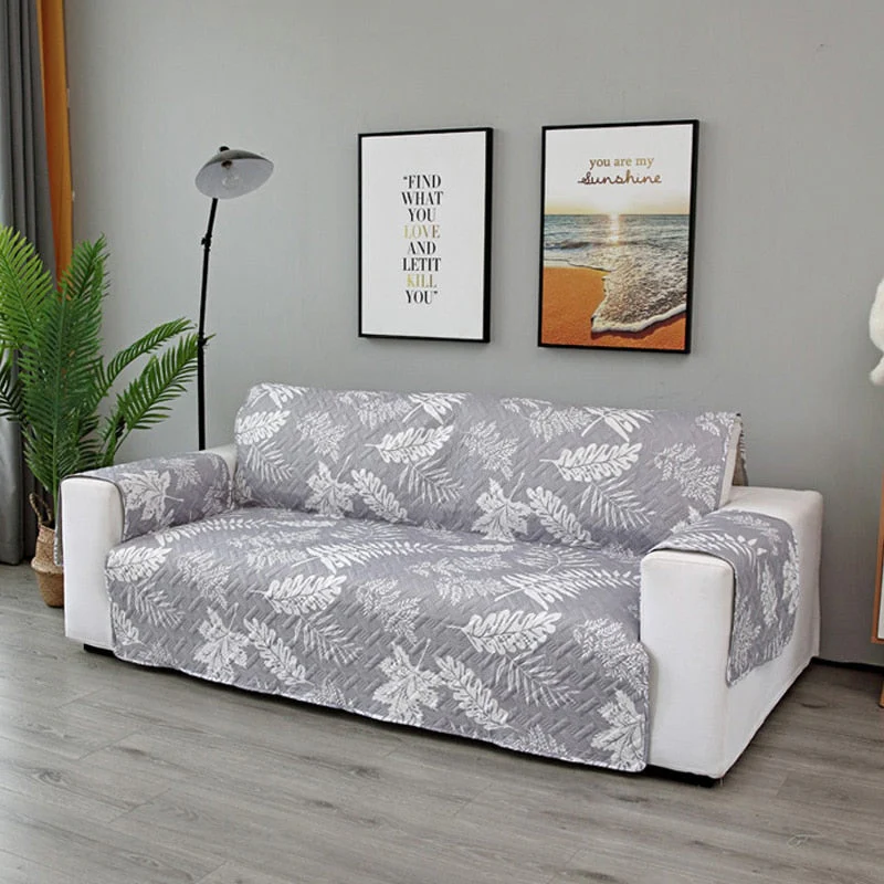 1/2/3 Seat White Sofa Covers Pet Couch Cover Couch Cover Chair Throw Pet Dog Kid Mat Reversible Armrest White Slipcovers - Image 10