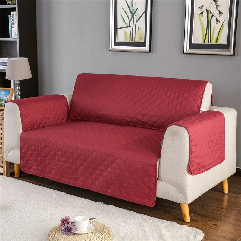 1/2/3 Seat White Sofa Covers Pet Couch Cover Couch Cover Chair Throw Pet Dog Kid Mat Reversible Armrest White Slipcovers - Image 13