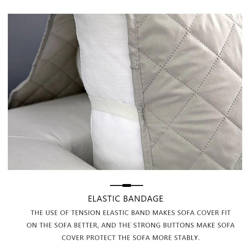 1/2/3 Seat White Sofa Covers Pet Couch Cover Couch Cover Chair Throw Pet Dog Kid Mat Reversible Armrest White Slipcovers - Image 3