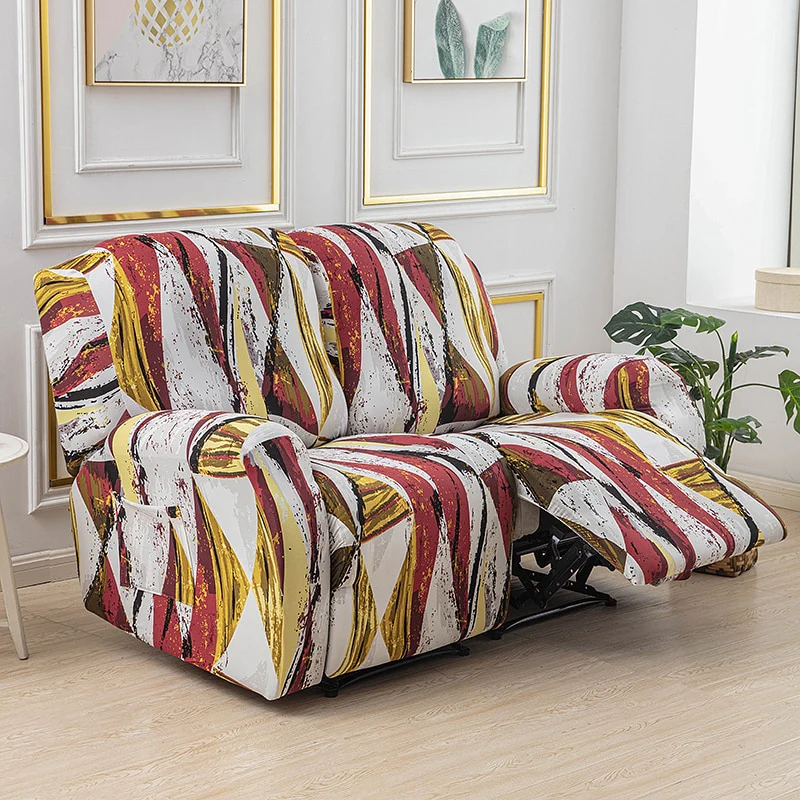 1/2/3 Seater Printed Recliner Sofa Covers Accent Elastic Armchair Cover Relax Lazy Boy Sofa Protector Covers Lounge Home Decor - Image 15