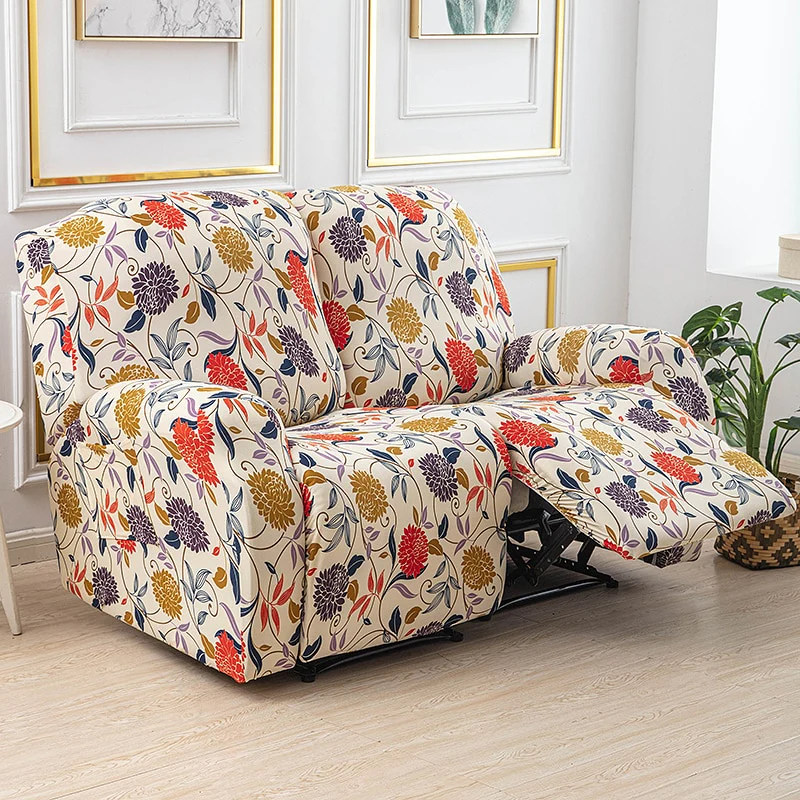1/2/3 Seater Printed Recliner Sofa Covers Accent Elastic Armchair Cover Relax Lazy Boy Sofa Protector Covers Lounge Home Decor - Image 22