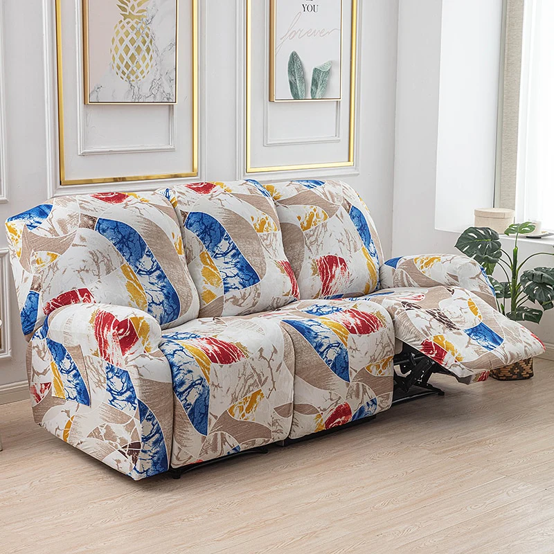 1/2/3 Seater Printed Recliner Sofa Covers Accent Elastic Armchair Cover Relax Lazy Boy Sofa Protector Covers Lounge Home Decor - Image 26