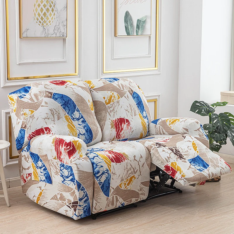 1/2/3 Seater Printed Recliner Sofa Covers Accent Elastic Armchair Cover Relax Lazy Boy Sofa Protector Covers Lounge Home Decor - Image 29