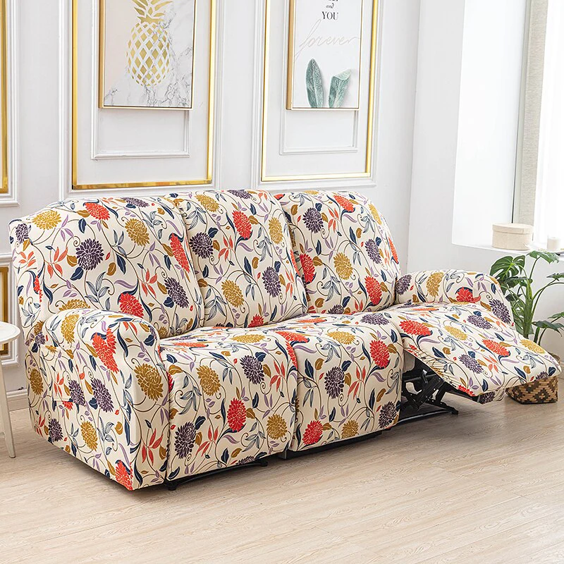 1/2/3 Seater Printed Recliner Sofa Covers Accent Elastic Armchair Cover Relax Lazy Boy Sofa Protector Covers Lounge Home Decor - Image 30
