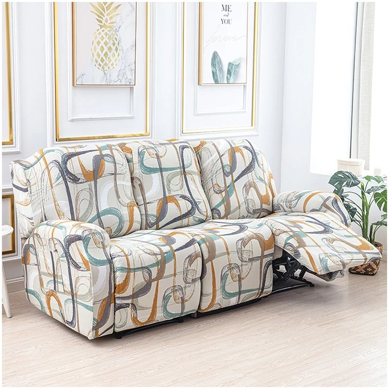 1/2/3 Seater Printed Recliner Sofa Covers Accent Elastic Armchair Cover Relax Lazy Boy Sofa Protector Covers Lounge Home Decor - Image 33
