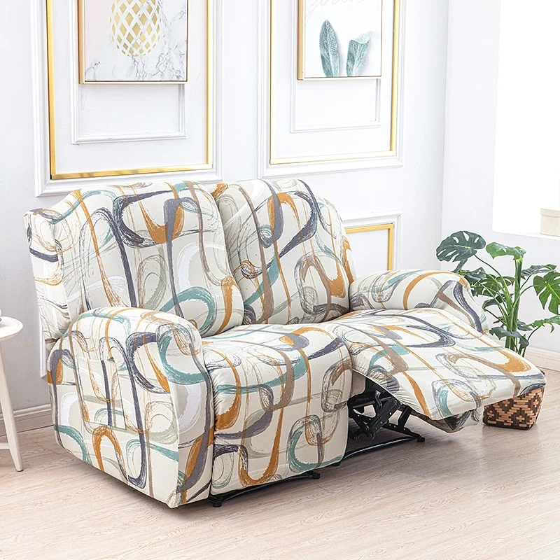1/2/3 Seater Printed Recliner Sofa Covers Accent Elastic Armchair Cover Relax Lazy Boy Sofa Protector Covers Lounge Home Decor - Image 36