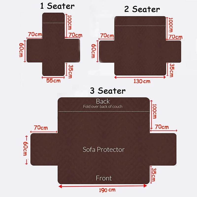 1/2/3 Seater Quilted Anti-wear Sofa Cover for Dogs Pets Kids Anti-Slip Couch Recliner Slipcovers Armchair Furniture Protector - Image 6