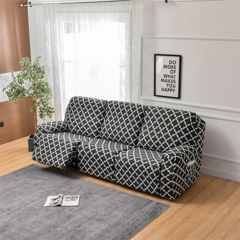 1 2 3 Seater Recliner Sofa Cover Stretch Lazy Boy Chair Cover Elastic Sofa Slipcovers for Living Room Armchair Furniture Covers - Image 14