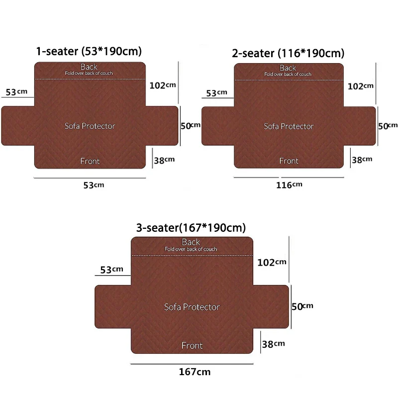 1/2/3 Seater Recliner Sofa Covers Flannel Armchair Case Plush Sofa Cover Non-Slip Relax Lazy Boy Chair Slipcovers Home Decor - Image 4
