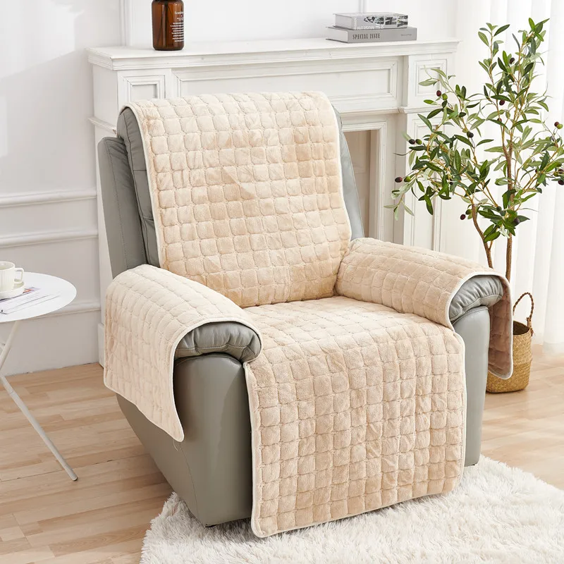 1/2/3 Seater Recliner Sofa Covers Flannel Armchair Case Plush Sofa Cover Non-Slip Relax Lazy Boy Chair Slipcovers Home Decor - Image 7