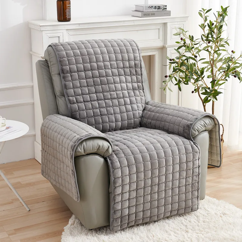 1/2/3 Seater Recliner Sofa Covers Flannel Armchair Case Plush Sofa Cover Non-Slip Relax Lazy Boy Chair Slipcovers Home Decor - Image 9