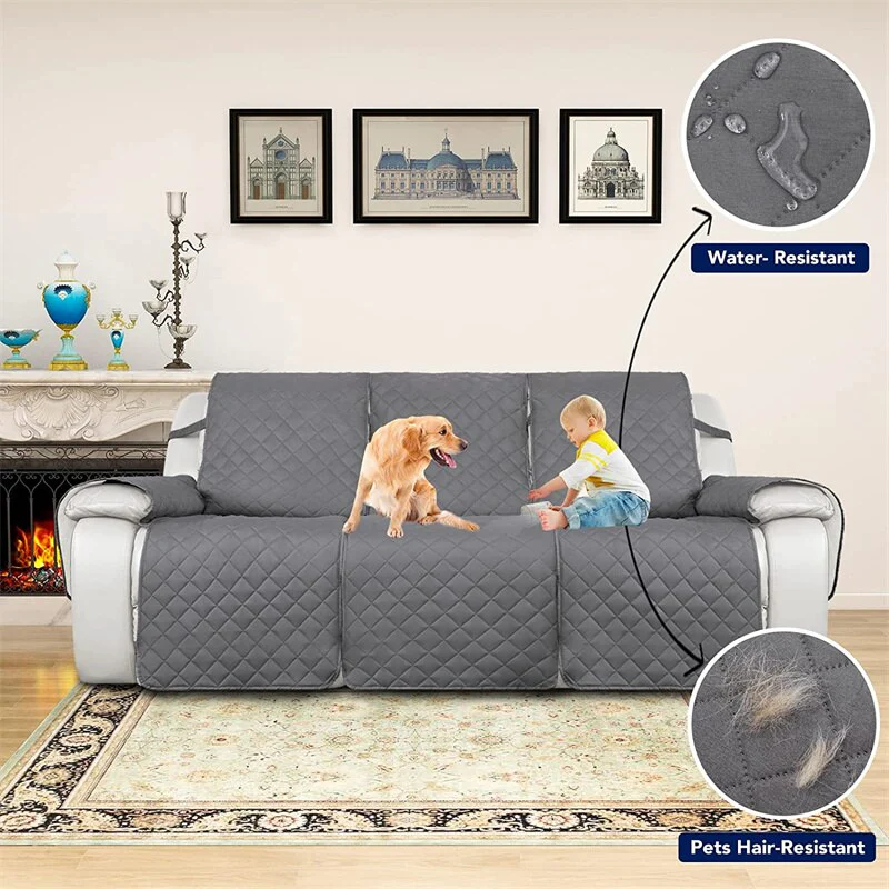 1 2 3 Seater Recliner Sofa Covers Pet Kids Dog Sofa Mat Solid Lounger Couch Towel  Armchair Covers Lazy Boy Chair Sofa Slipcovers - Image 3