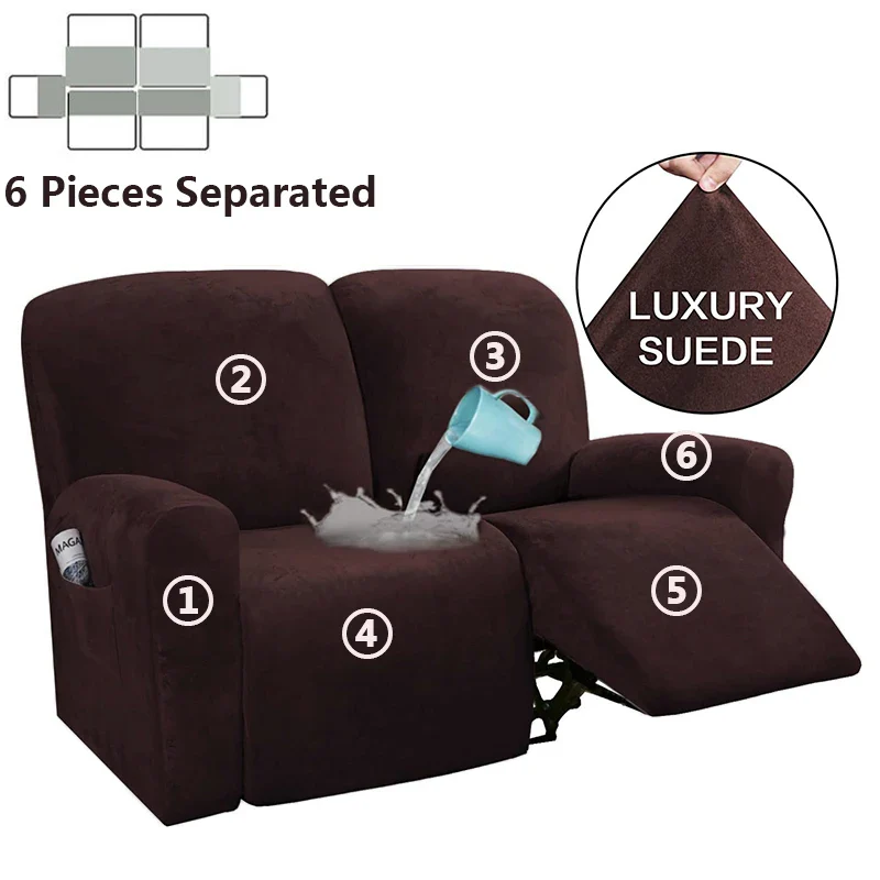 1 2 3 Seater Waterproof Recliner Sofa Covers Elastic Spandex Relax Lazy Boy Chair Cover for Living Room Armchair Sofa Cover - Image 5