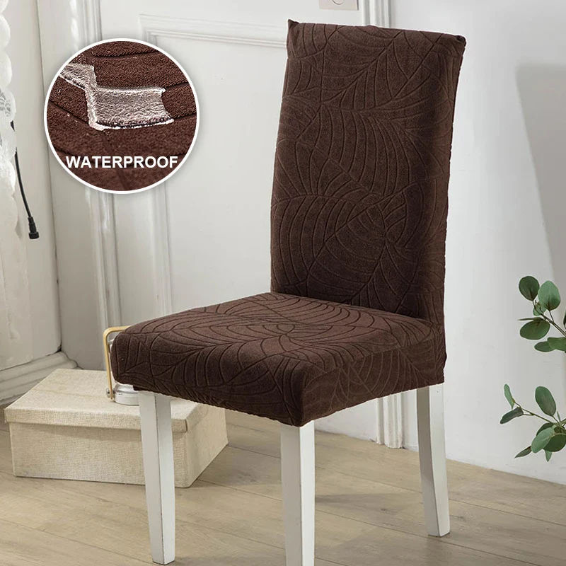 1/2/4/6 PCS Waterproof Jacquard Chair Covers Stretch Dining Chair Slipcover For Kitchen Hotel Wedding Banquet Office Anti Dirty - Image 10