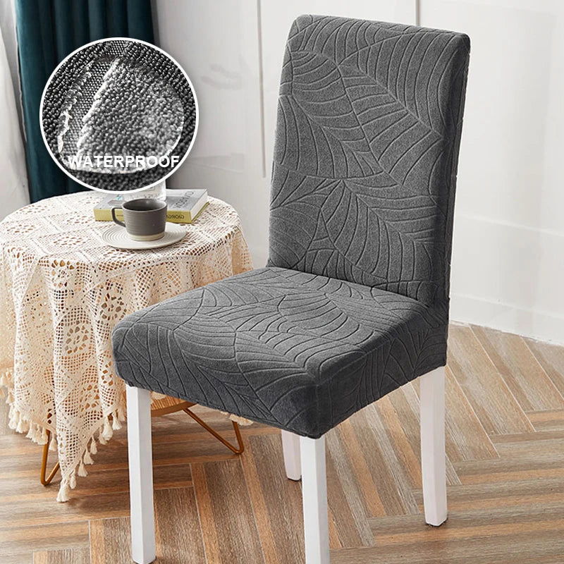 1/2/4/6 PCS Waterproof Jacquard Chair Covers Stretch Dining Chair Slipcover For Kitchen Hotel Wedding Banquet Office Anti Dirty - Image 13