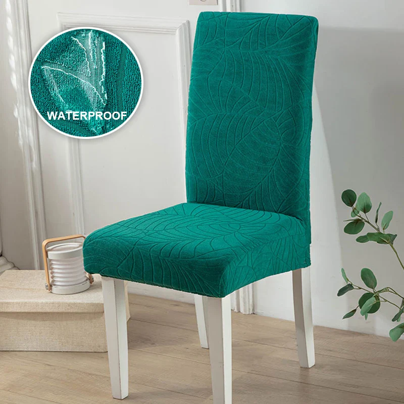 1/2/4/6 PCS Waterproof Jacquard Chair Covers Stretch Dining Chair Slipcover For Kitchen Hotel Wedding Banquet Office Anti Dirty - Image 14