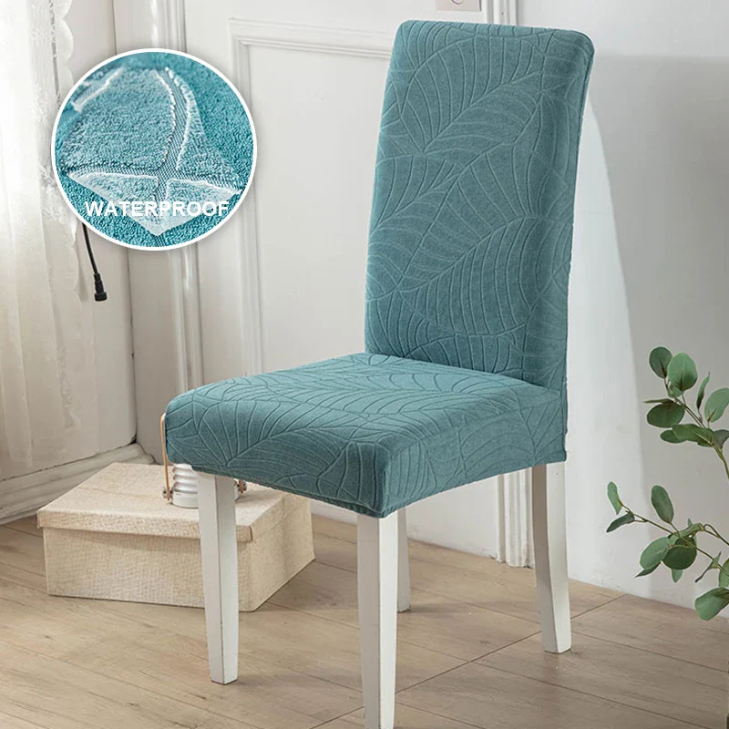 1/2/4/6 PCS Waterproof Jacquard Chair Covers Stretch Dining Chair Slipcover For Kitchen Hotel Wedding Banquet Office Anti Dirty - Image 16