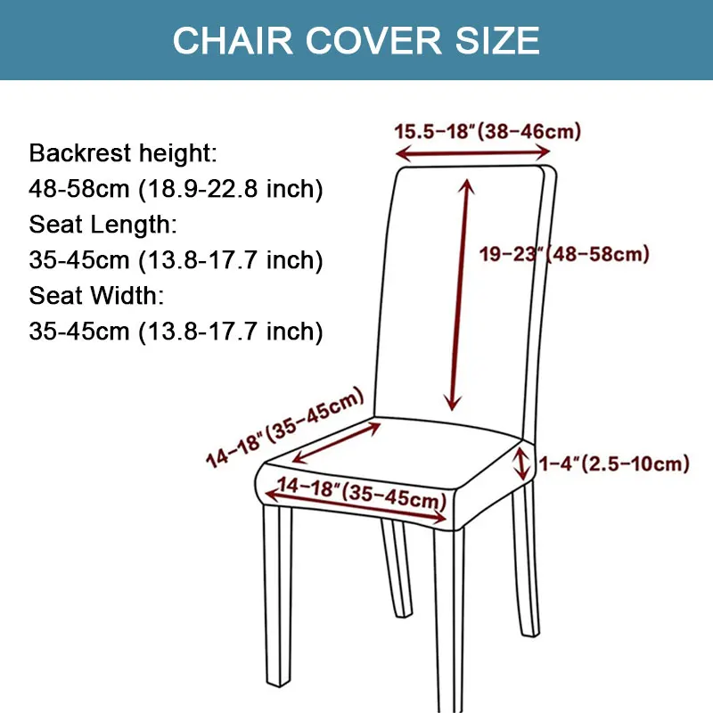 1/2/4/6 PCS Waterproof Jacquard Chair Covers Stretch Dining Chair Slipcover For Kitchen Hotel Wedding Banquet Office Anti Dirty - Image 3
