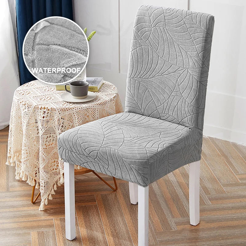 1/2/4/6 PCS Waterproof Jacquard Chair Covers Stretch Dining Chair Slipcover For Kitchen Hotel Wedding Banquet Office Anti Dirty - Image 6