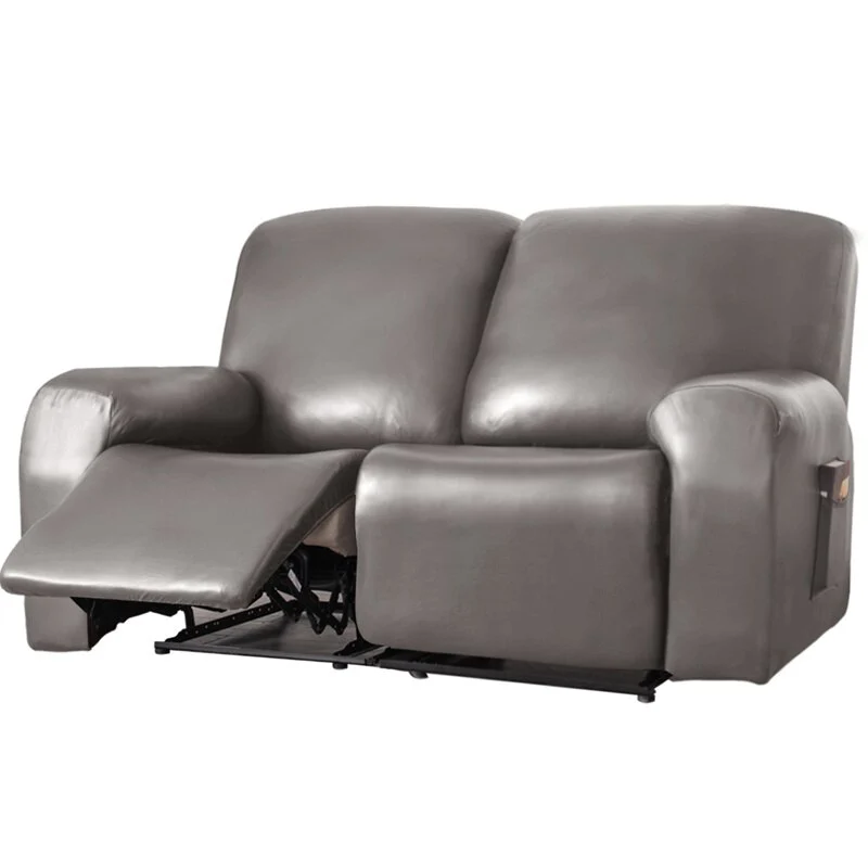 1 2 Seat Waterproof Leather Recliner Sofa Cover PU Leather Armchair Cover Lazy Boy Chair Cover Elastic Single Sofa Slipcover - Image 15