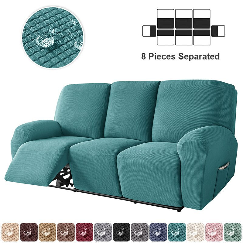 1/3 Seater Waterproof Recliner Sofa Cover for Living Room Elastic Reclining Chair Cover Protector Lazy Boy Relax Armchair Cover - Image 16