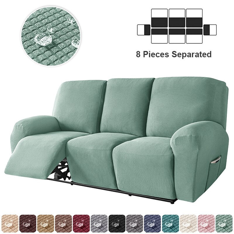 1/3 Seater Waterproof Recliner Sofa Cover for Living Room Elastic Reclining Chair Cover Protector Lazy Boy Relax Armchair Cover - Image 17