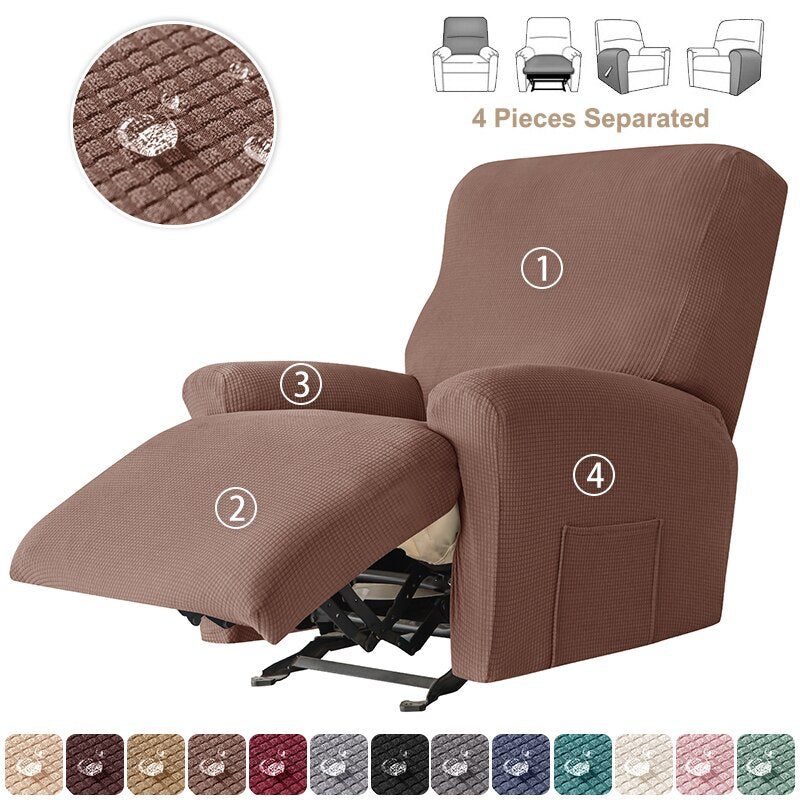 1/3 Seater Waterproof Recliner Sofa Cover for Living Room Elastic Reclining Chair Cover Protector Lazy Boy Relax Armchair Cover - Image 23