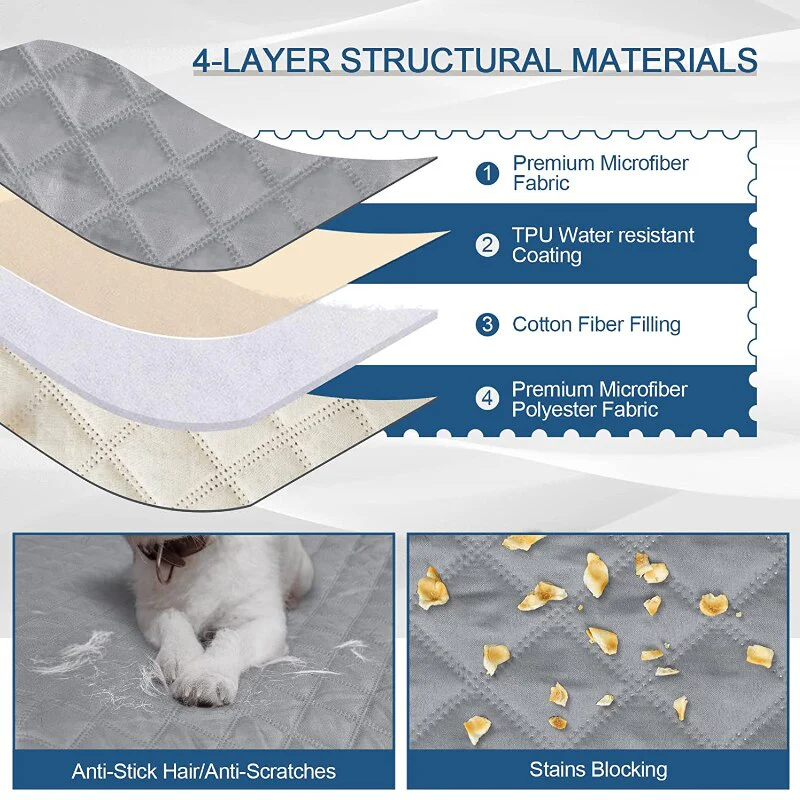 1 Seat Non-Slip Recliner Chair Cover Sofa Slipcover Reversible Pet Cover Protector Couch Cover - Image 4