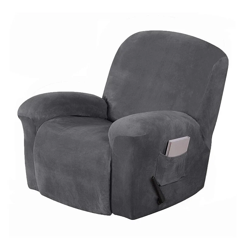 1 Seater High Grade Velvet Non-slip Relax Armchair Cover All-inclusive Recliner Sofa Cover Elastic Recliner Case Suede Couch Armchair Cover - Image 10