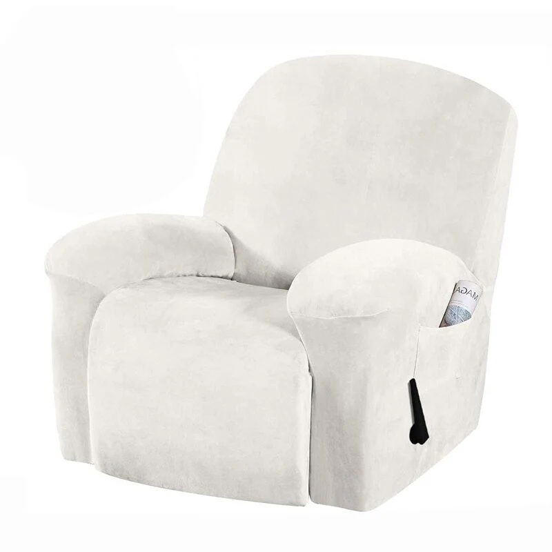 1 Seater High Grade Velvet Non-slip Relax Armchair Cover All-inclusive Recliner Sofa Cover Elastic Recliner Case Suede Couch Armchair Cover - Image 12