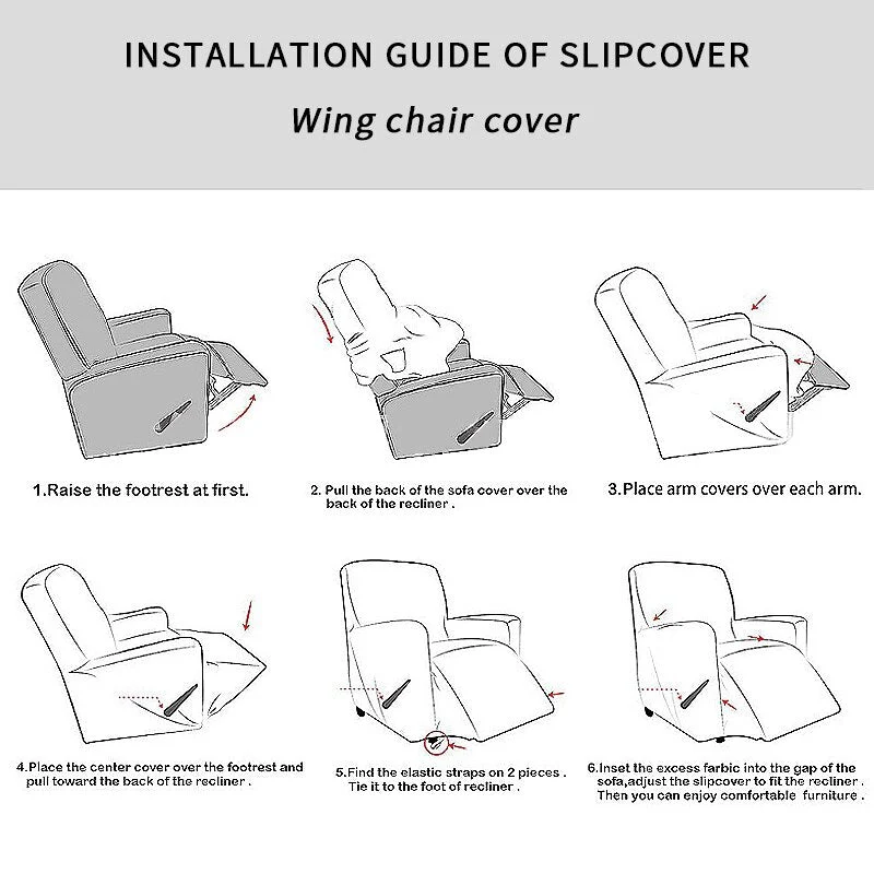 1 Seater High Grade Velvet Non-slip Relax Armchair Cover All-inclusive Recliner Sofa Cover Elastic Recliner Case Suede Couch Armchair Cover - Image 4