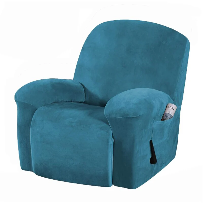 1 Seater High Grade Velvet Non-slip Relax Armchair Cover All-inclusive Recliner Sofa Cover Elastic Recliner Case Suede Couch Armchair Cover - Image 7